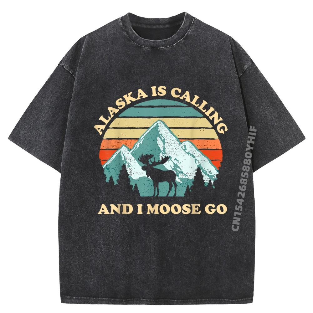 

Graphic T-shirts Men Is Calling And I Moose Mens Tops Tees Latest Printed Tees Mens Vintage Washed Clothes
