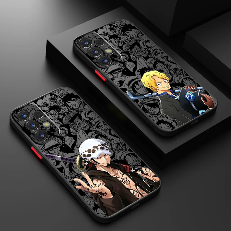 Cartoon Art One P-Piece Cute Frosted Translucent For Samsung A53 A52 A33 A32 A51 A71 A21S A13 A73 A50 A22 A12 5G Back