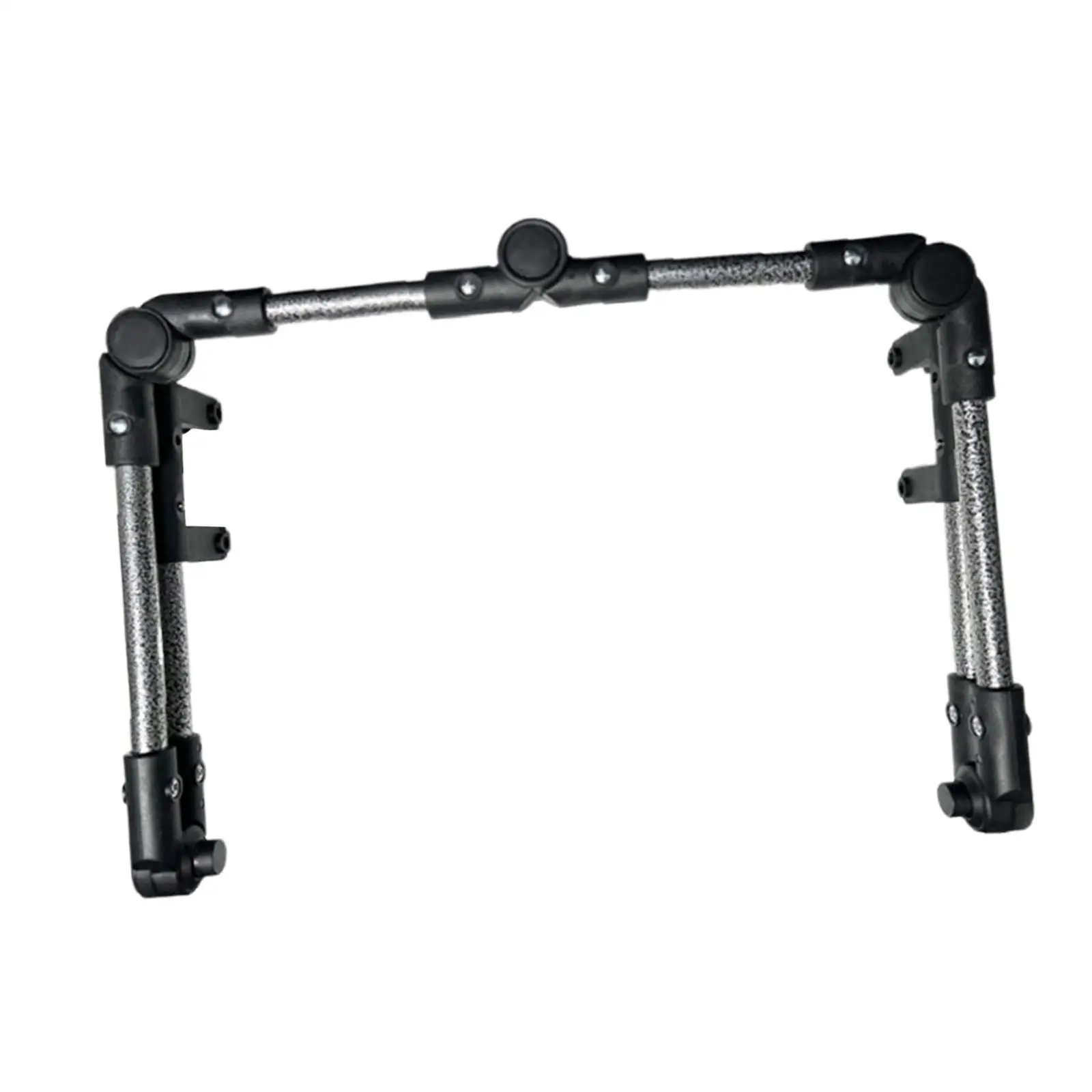 Replacement Trolley Handle Foldable Push Pull Bar Durable Carbon Steel Plastic for Camping Cart Outdoor Use