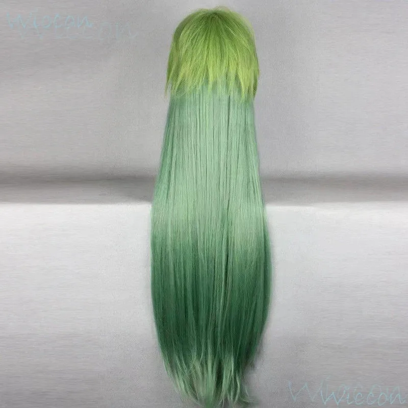 Kostum Cosplay Ukyo Anime AMNESIA Wig Panjang Hijau Mantel Hitam Topi Dasi Seragam Putih Pria Setelan Roleplay Pesta Conmic-con