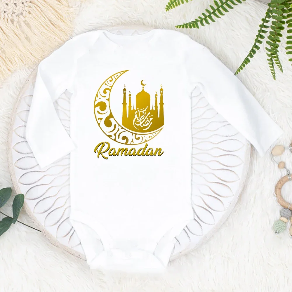 Baby Eid Romper My First Ramadan Newborn Outfit Toddler Ramadan Clothes Infant Eid Bodysuits Baby Shower Keepsake Gifts