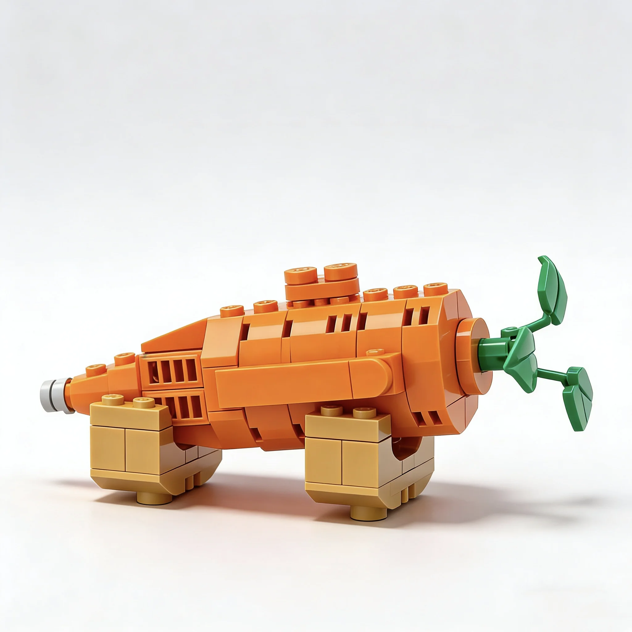 Carrot Shaped MOC Building Blocks Model Crop Food Figurine Non-Recording Pen Assembled Toys Gifts for Birthday Children