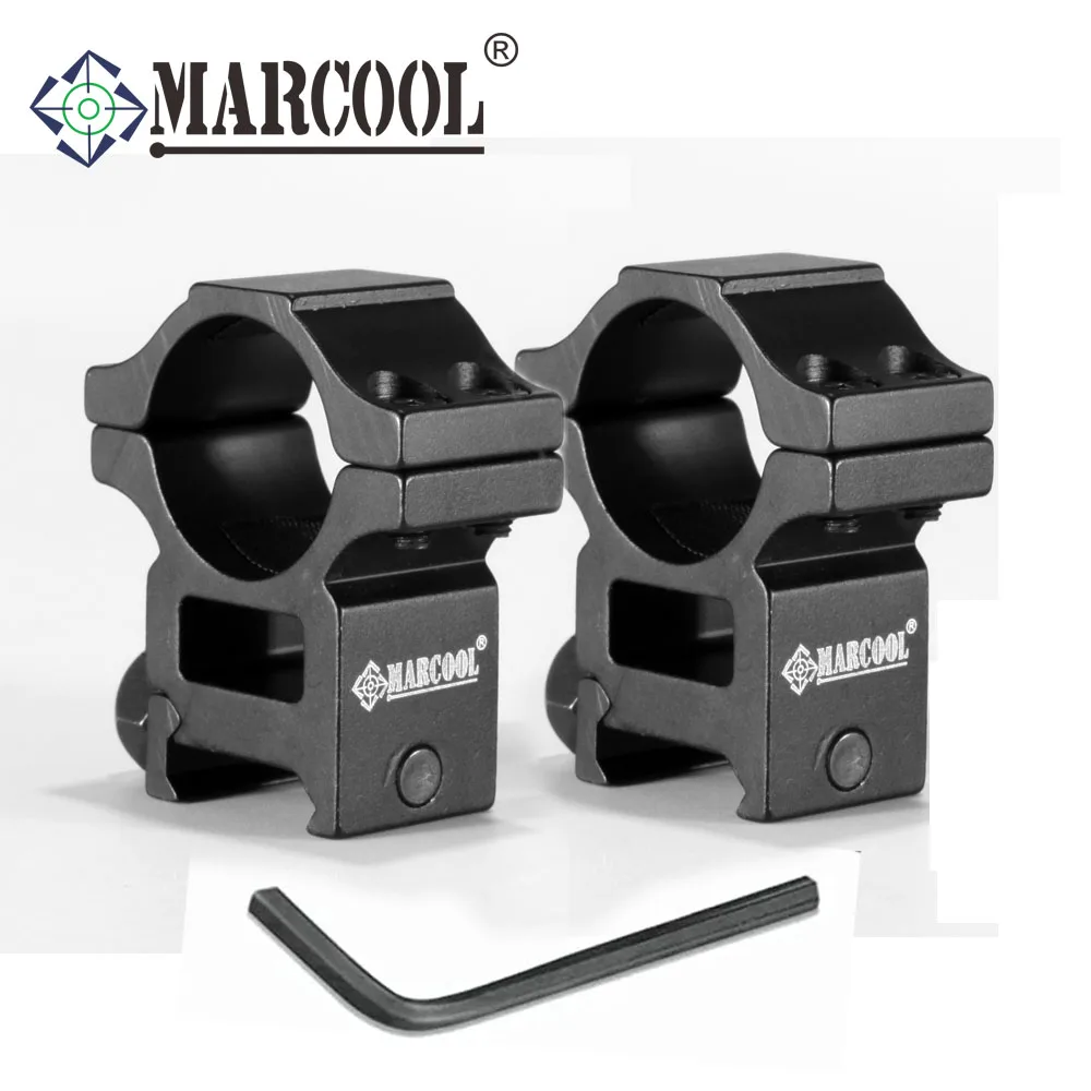 Marcool 2PCS Hunting Rifle Scope Mount Ring for Dia 25.4mm Tube Scopes 11mm 20mm Dovetail Picatinny Flashlight Mount
