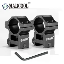 Marcool 2PCS Hunting Rifle Scope Mount Ring for Dia 25.4mm Tube Scopes 11mm 20mm Dovetail Picatinny Flashlight Mount