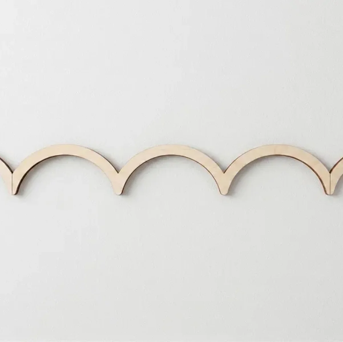 12x Half wall border Scalloped Wall Trim Nursery Wall Decor, Kids Room Wall Molding