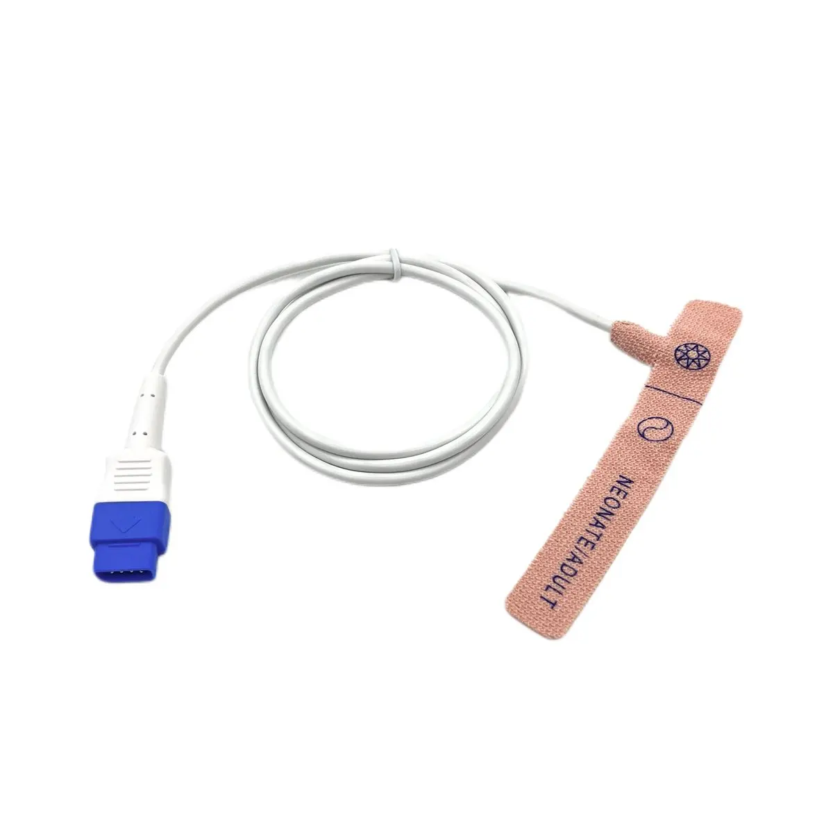 5PCS SpO2 Sensor Probe 9-Pin 0.9m - Adult Disposable PVC - Model ZDS017