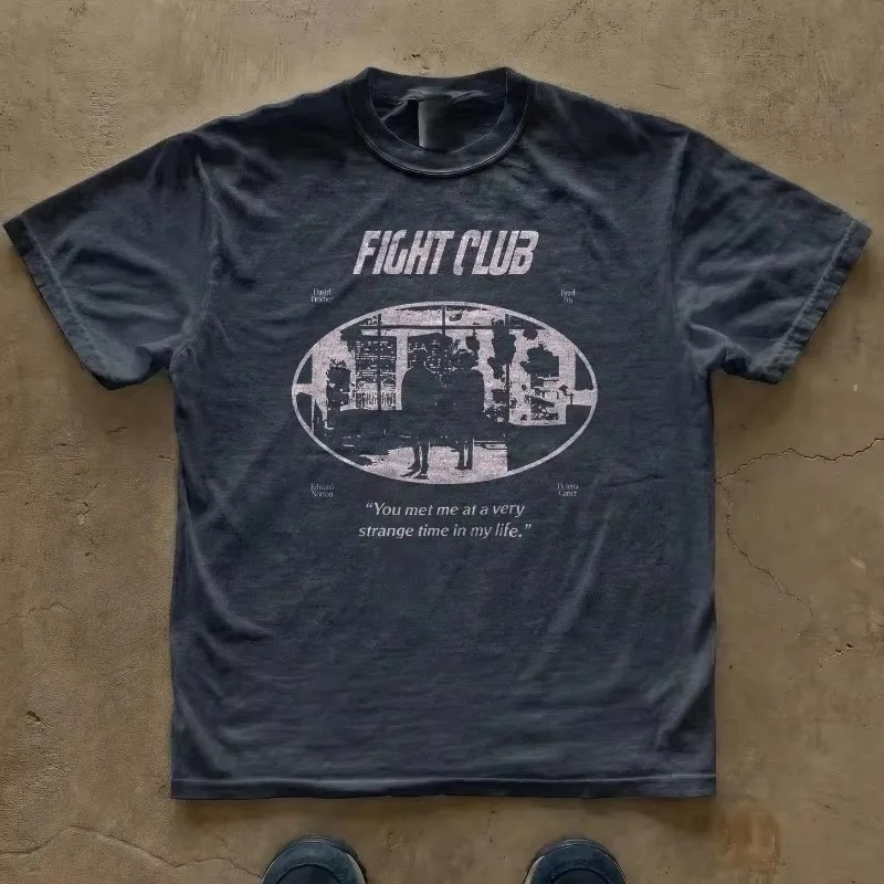Fight Club Film T-Shirt Herren T-Shirt Sommer Neues Lässiges Unisex Harajuku-Style T-Shirt Kinder – Detail 8