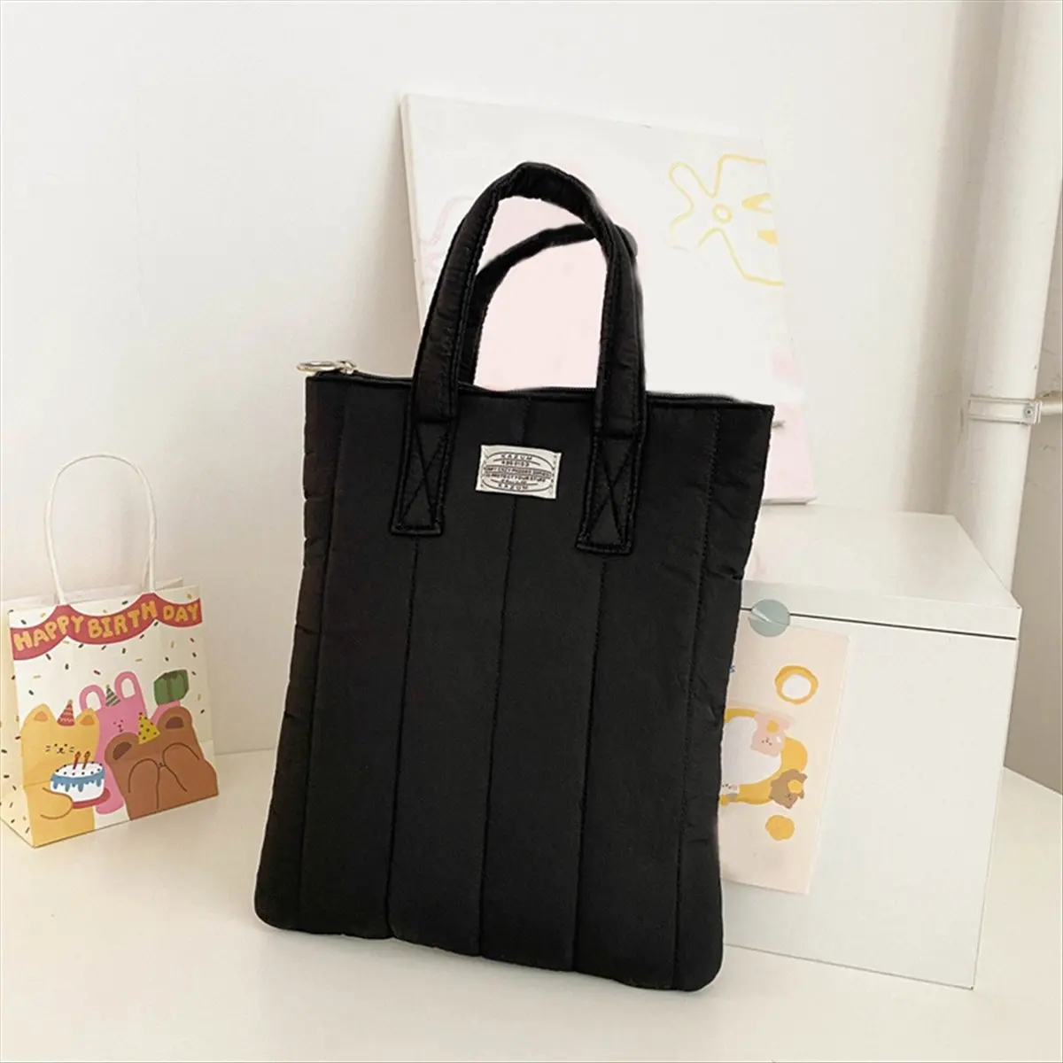 [HUND Store]~Casual Simple Pure Color Laptop Handbag Outdoor Travel Study Tablet PC Storage Bag for 11 13 14 Inch Laptop A