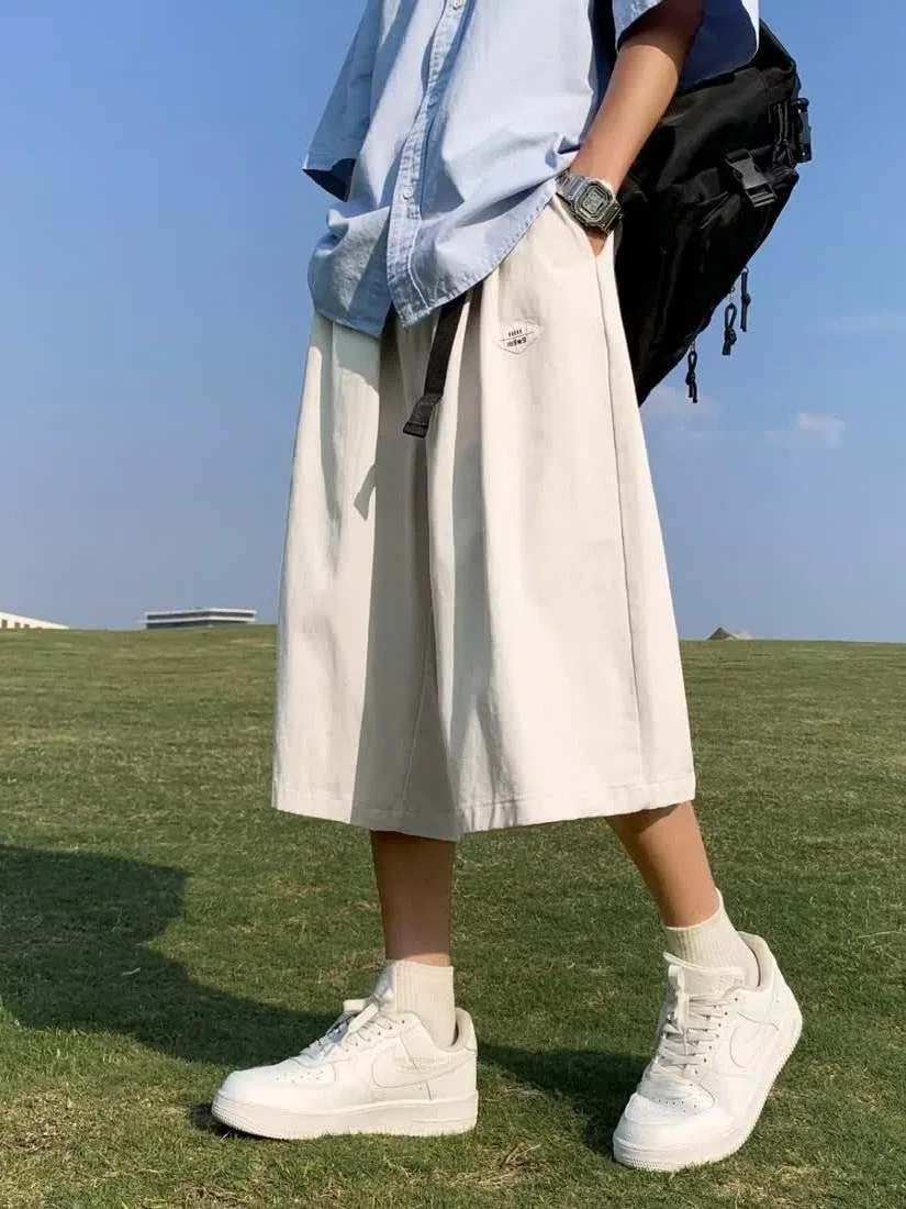 

American Sle Loose Fit Summer Thin Sport orts Casual Beach Pants for Men Seven-Foot Length Faionable And Trendy