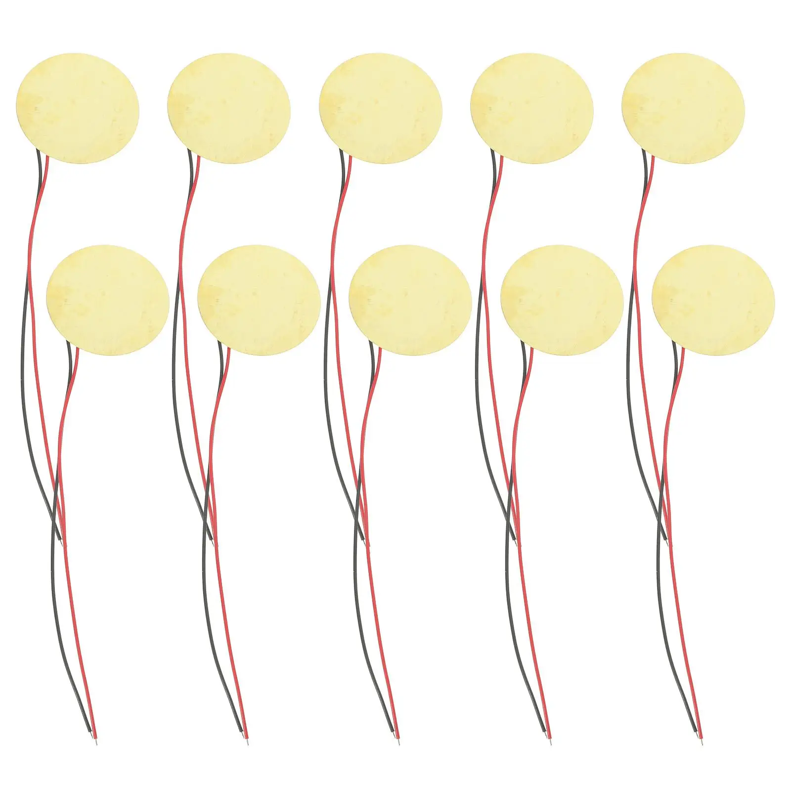 

20 Pcs Piezo Sounder Sensor Instrument Trigger Drum Disc Music Copper Sheet Musical Transducer
