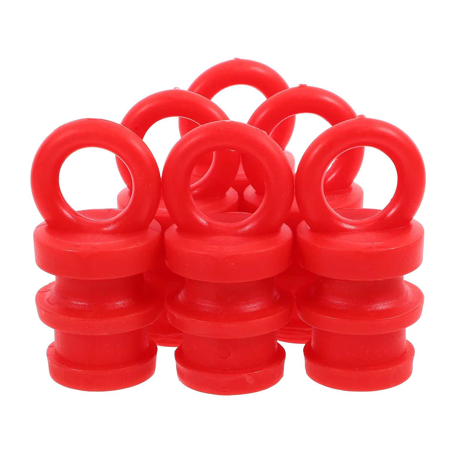 6pcs Rubber Post Caps Fence Guardrail Warning Posts Durable Outdoor Protective Covers Replacement End Caps For