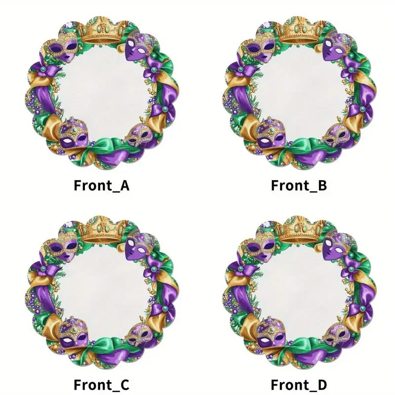 VIKAMA Wave Lace Carnival Mask Crown Wreath Meal Mat Insulation Table Mat Party Festival Plate Mat Dining Table Decoration view 3