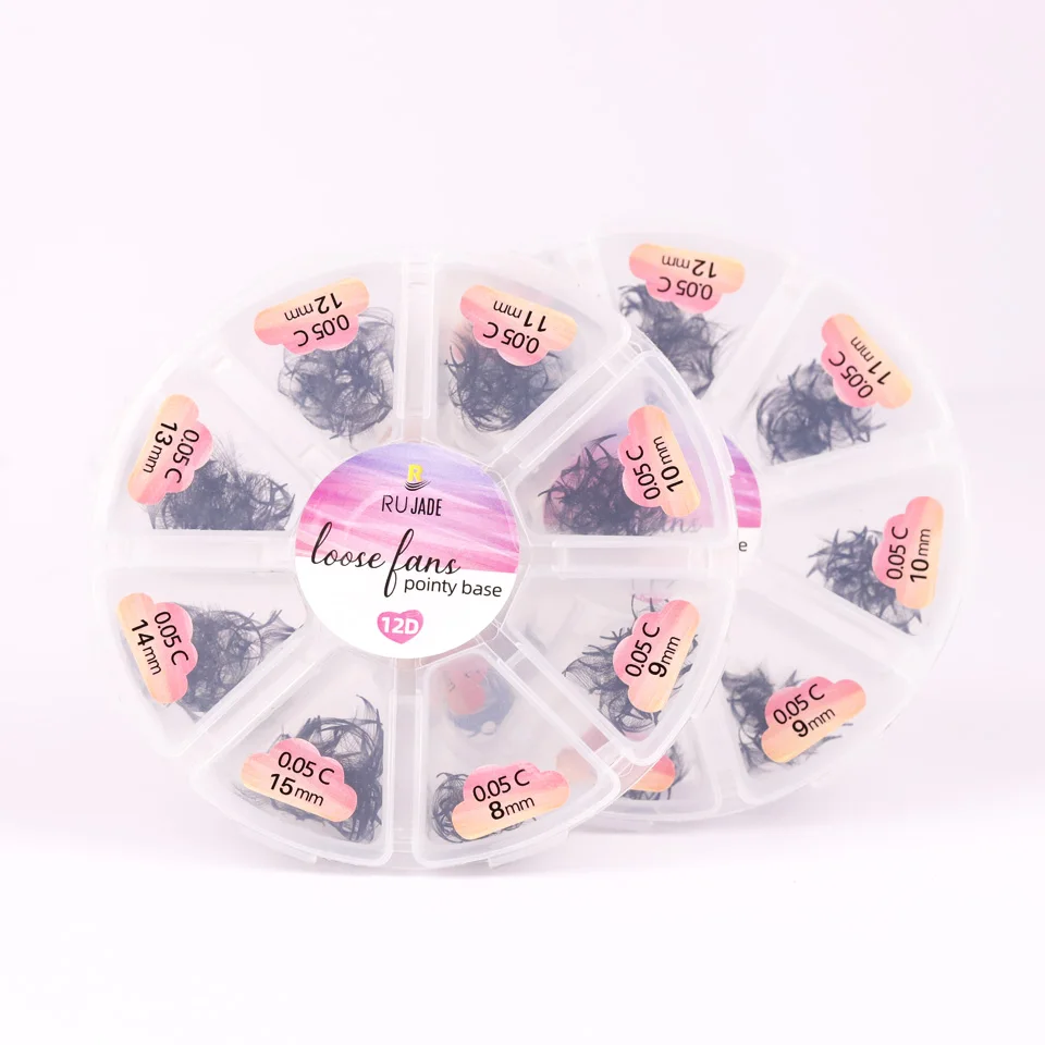 RUJADE Lose 3D-40D Vorgefertigte Russische Volumen-Wimpern mit spitzer Basis, Faux Mink Bouquets, Vorgefertigte Wimpernverlängerungen, Make-up Cilios – Detail 20