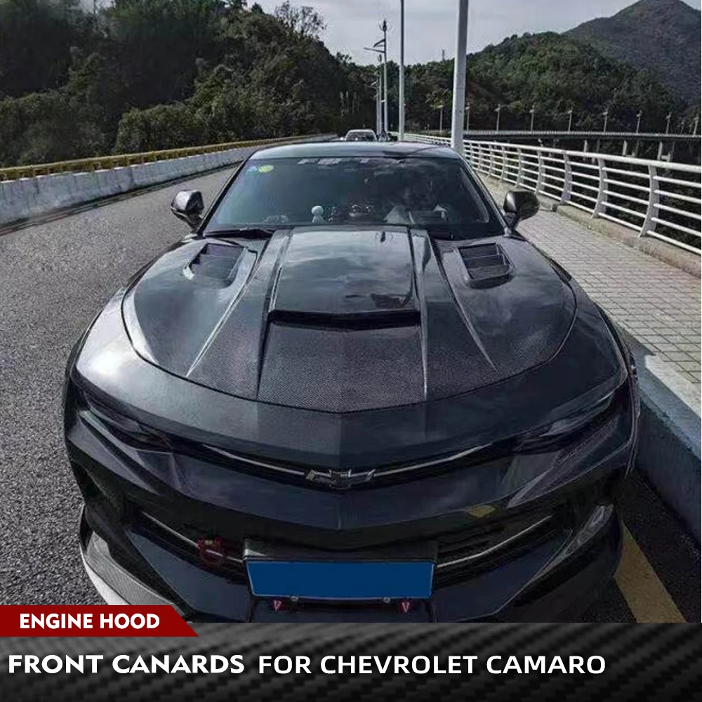 

For Chevrolet Camaro Coupe 2016-2018 Carbon Fiber Car Engine Hood Bonnet Engine Hood Bonnet Cover Trim Car Accessories