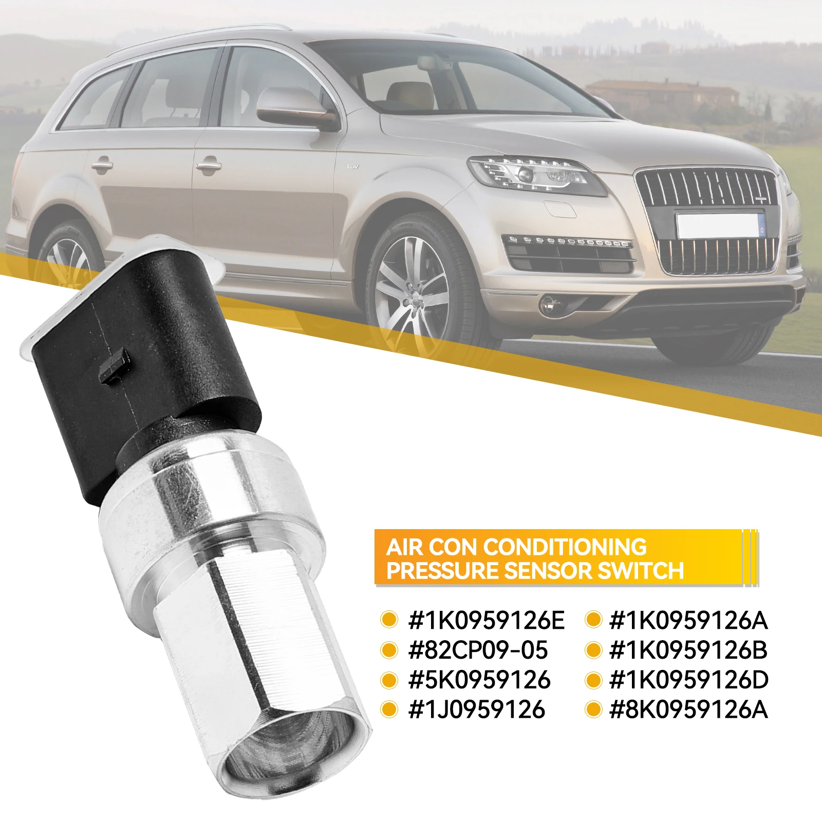 Air Conditioning AC Pressure Switch Sensor For Audi A1 Q3 TT Skoda Octavia Fabia Yeti VW Golf Jetta Tiguan 1J0959126D 1K0959126E