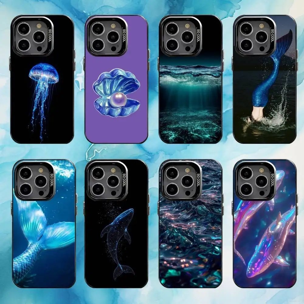 

Blue Mystery Phone Case For iPhone17,16,15,14,13,12,11 Plus,Pro Max Black Candy silver phone case