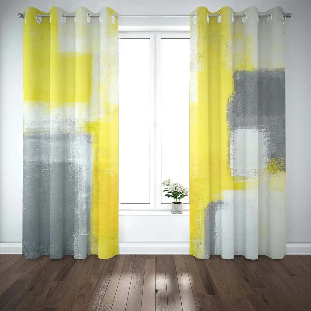 

MulticolorGraffiti Art High Shading Curtain Luxury Curtains for Living Room Bedroom Shading Thick Blackout Window Drapes 2Pcs