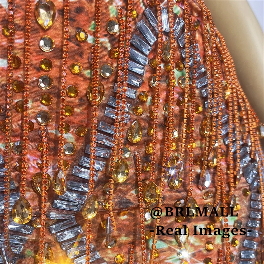 Promi-Abschlussballkleid für Damen mit Kristallen, Quaste, zweiteilig, kurze Partykleider, Tank-Ärmel, schillerndes formelles Kostümkleid