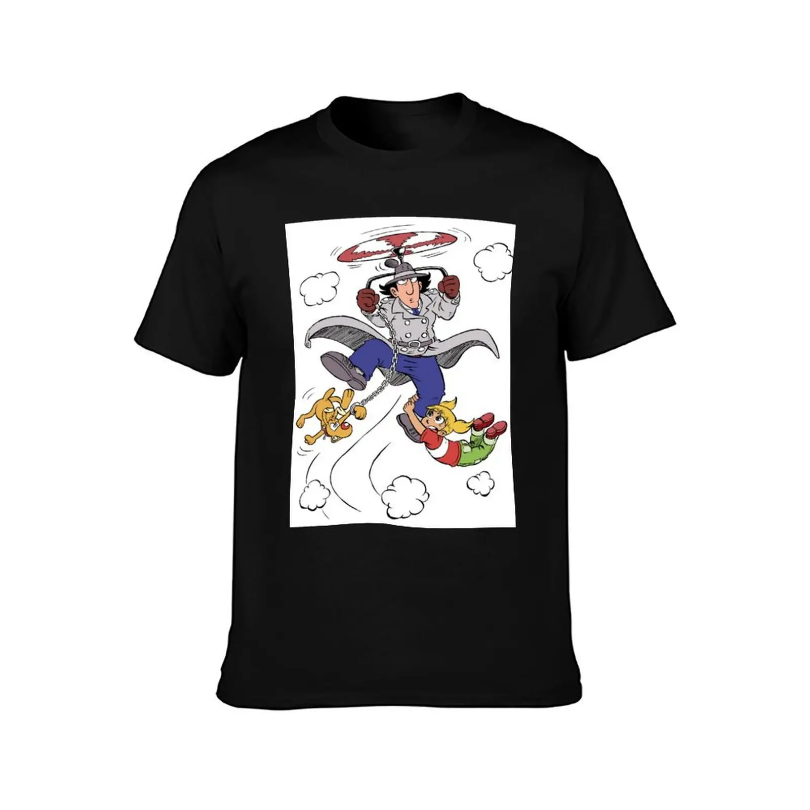 Inspector Gadget T-Shirt Summer Casual Cotton Tee Oversized Streetwear Tops Vintage Graphic Print Loose Fit Short Sleeve