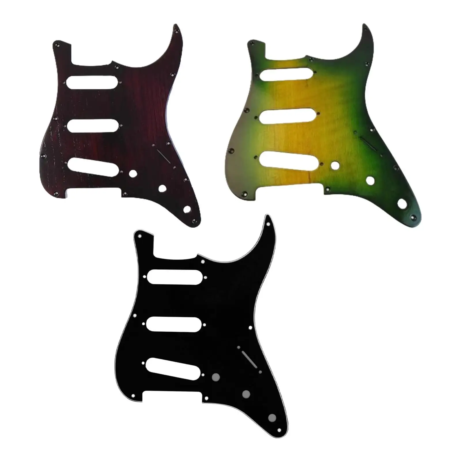 

Sss Guitar Pickguard Backplate Retro with Srcew Pickup Bridge Set Sss Style Scratchplate for Musical Instrument Bass Supplies