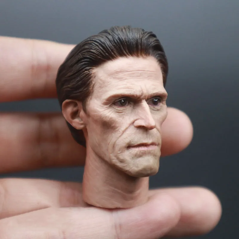 1/6 Green Monster Willem Dafoe Head Sculpt Male Soldier Head Carving Model Fit 12'' Action Figure Body Doll for Hobby Collection