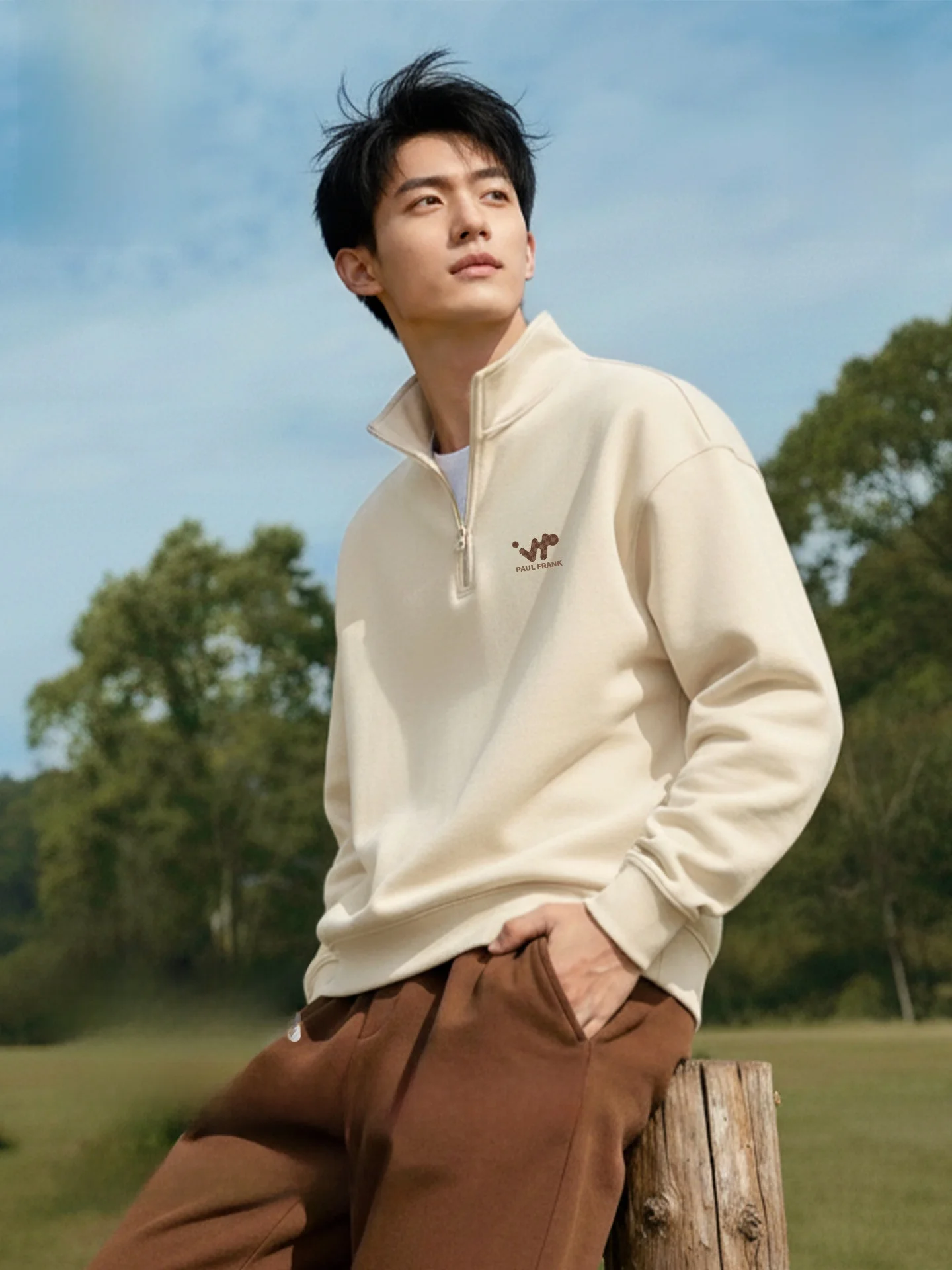 

Men's Hoodie Winter Warm Fce Lined Loose Fit Zip up Monkey aphic Casual Streetwear for Couples