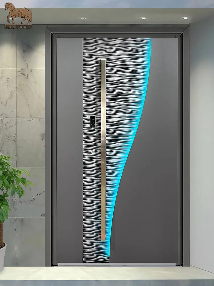 Custom Entry Doors Master-Slider Villa Gates Double-Leaf Entrance Doors Explosion-Proof Cast Aluminum Doors Custom Security Door