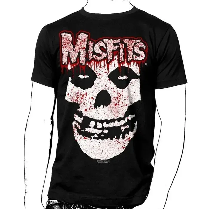 MISFITS T Shirt Y2K Womens Harajuku Gothic Hip Hop Graphic Printing Cotton Round Neck Oversized TShirt New Short Sleeve Tops