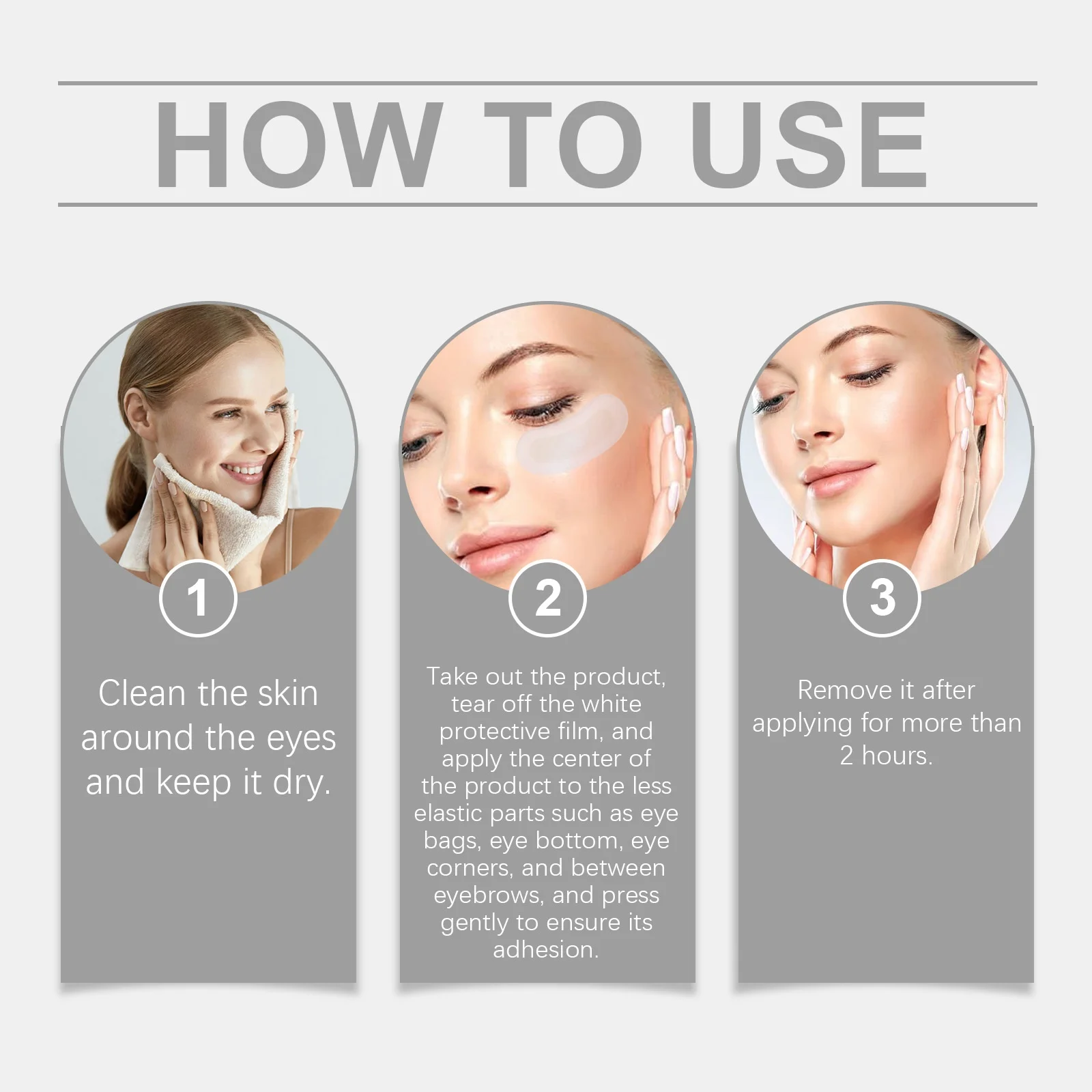 1 par de parches para ojos con microaguja de ácido hialurónico, parches de aguja dermoabrasión.