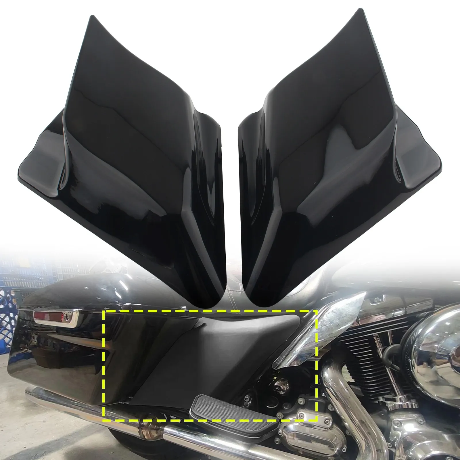 For All Harley Touring Baggers Models 2014-2023 Motorcycle ABS Battery Side Fairing Cover Left