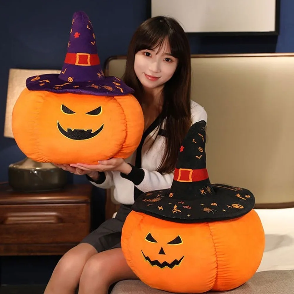 

Подушка-реквизит в шляпе, тыква, кукла-демон, мягкая полипропиленовая хлопковая подушка на Хэллоуин, мягкая забавная подушка с тыквой на Хэллоуин, подарок