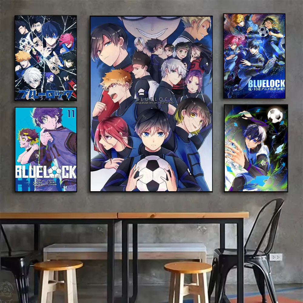 شعبية اليابانية أنيمي الأزرق قفل المشارك HD الفن لزجة الجدار مقاوم للماء غرفة المعيشة المنزلي غرفة نوم بار الديكور الجمالي #2