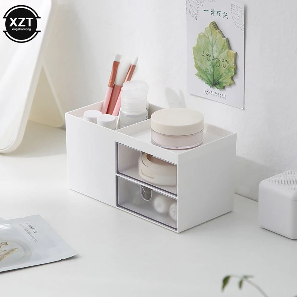 Creative Desk Drawer Storage Box Multifunctional Desk Organizer Box Sundry Cosmetics Storage Student Stationery Pencil Holder