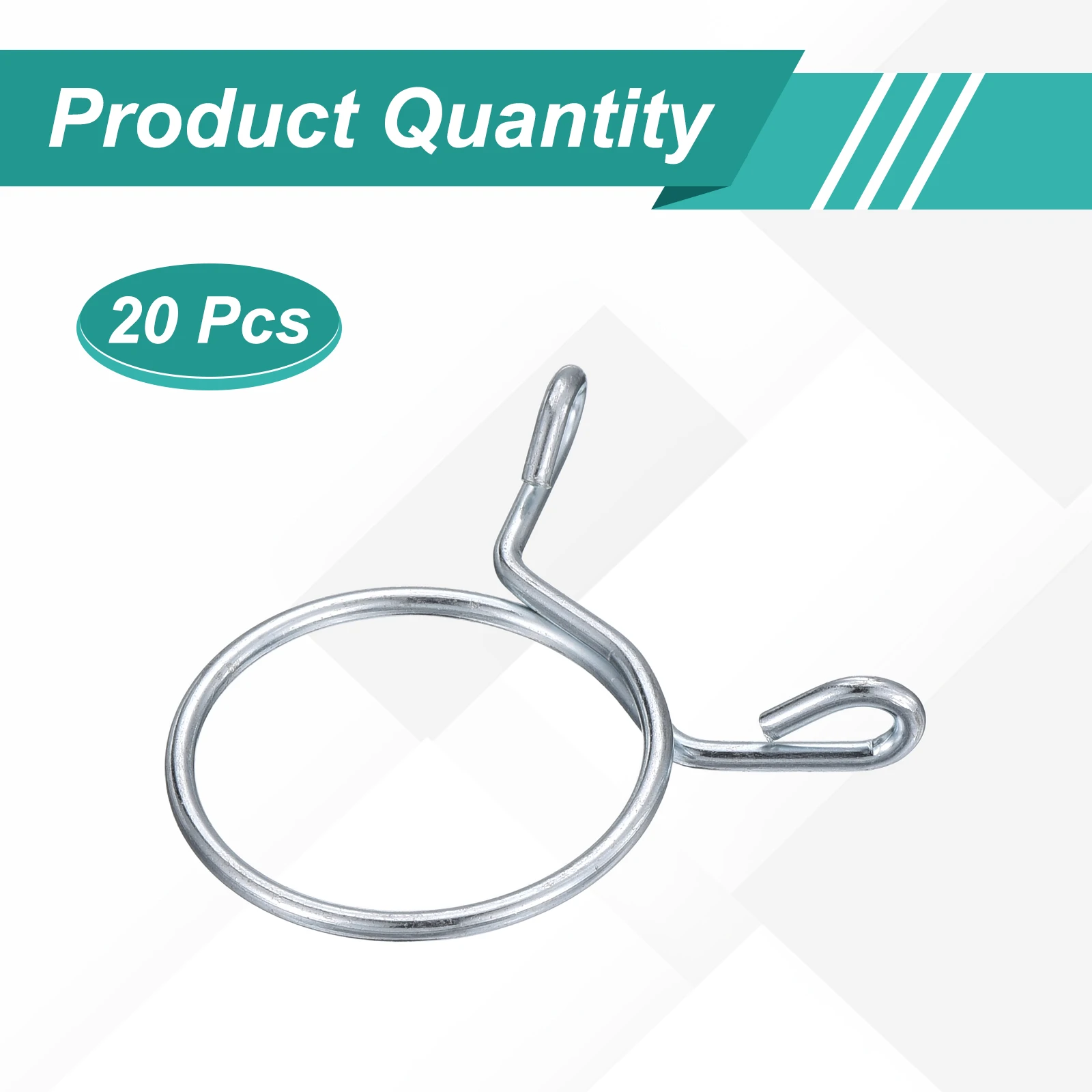 20/30Pcs Fuel Line Hose Clips 4-33mm ID Tubing Spring Clips Clamps 70 Manganese Steel Assortment for Air Hose Tube Water Pipe