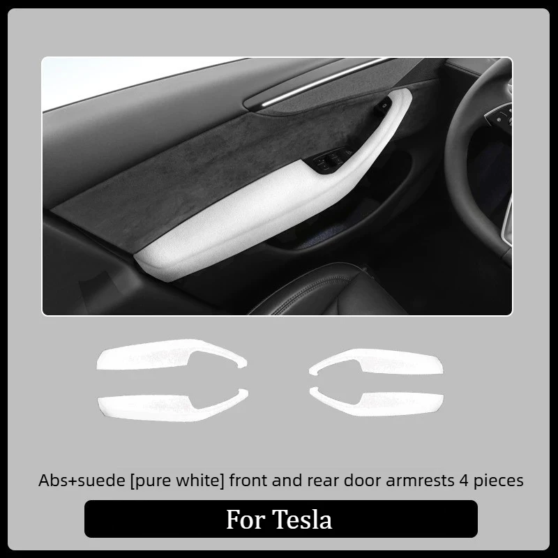 For Tesla New Model 3/Y Door Handrail Protector Door Armrest Handle Protective Cover Key Sticker Interior Trim Accessories Tools