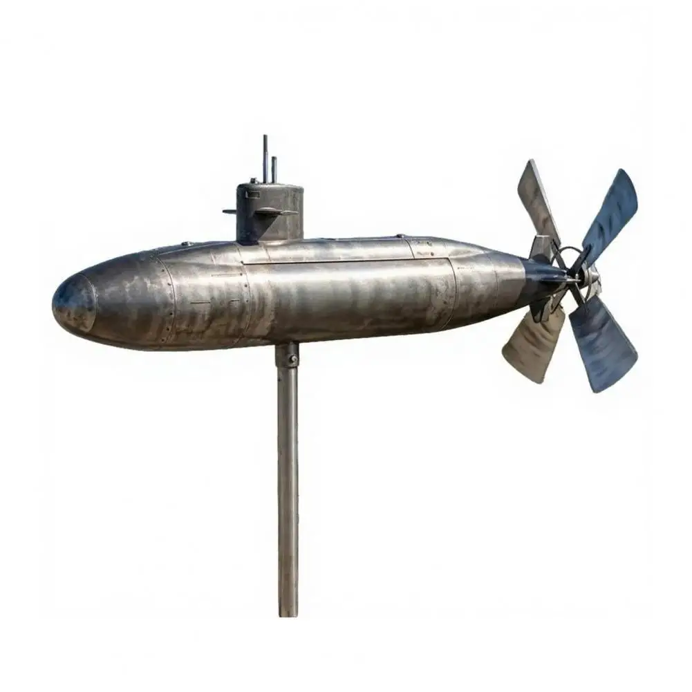

Submarine Wind Spinner,Metal Weather Vane Yard Decoration Spinner Sculpture Outdoor Garden Yard Patio Lawn Decoration