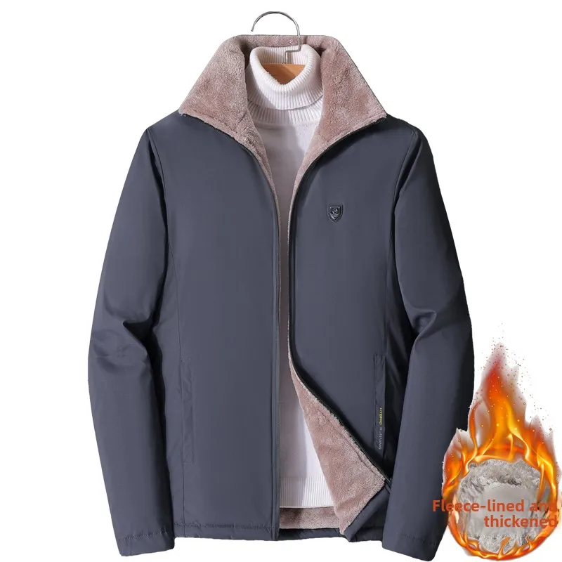 

Men's Outdoor Collar Jacket for Autumn and Winter, Thickened Warm, Windproof and Waterproof Coat, Simple Sports Style Chaquetas