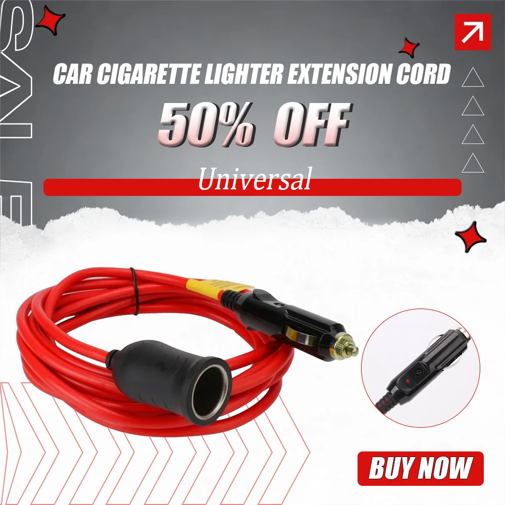 Allume-cigare de voiture 12V 24V 3.6 M, rallonge, prise femelle, câble de chargeur automatique avec fusible 15A, pièces intérieures