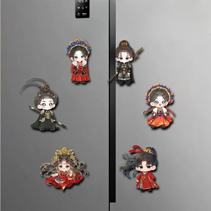 TV Drama Zhuyu Peripheral Creative Magnetic Refrigerator Q Version Zhang Linghe Tian Xiwei Character Xie Zheng Fan Changyu Gift
