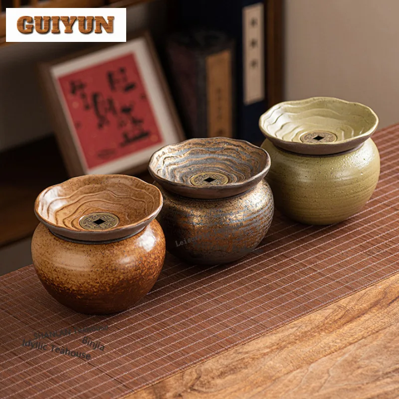 

850 мл грубая керамика в античном стиле, богатство, чашка для мытья Jianshui, чаша для мытья воды, шлак, резервуар, бытовые украшения Chaxi