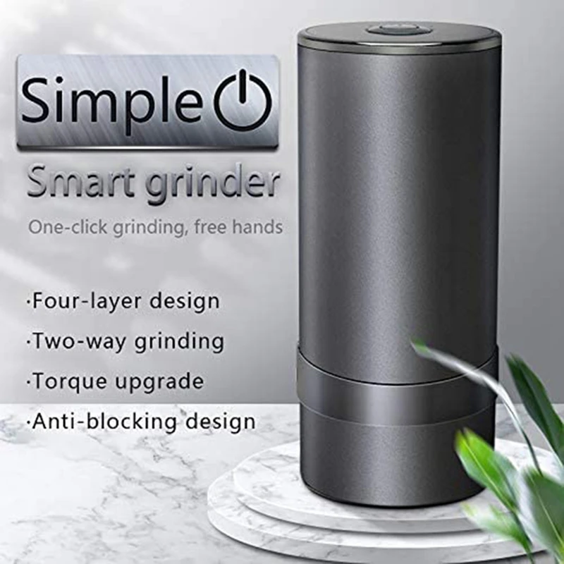 Electric Spice Herb Grinder 4 Layers Smoke Tobacco Shredder Smoking Tool Accessories Gadgets For Men Gift