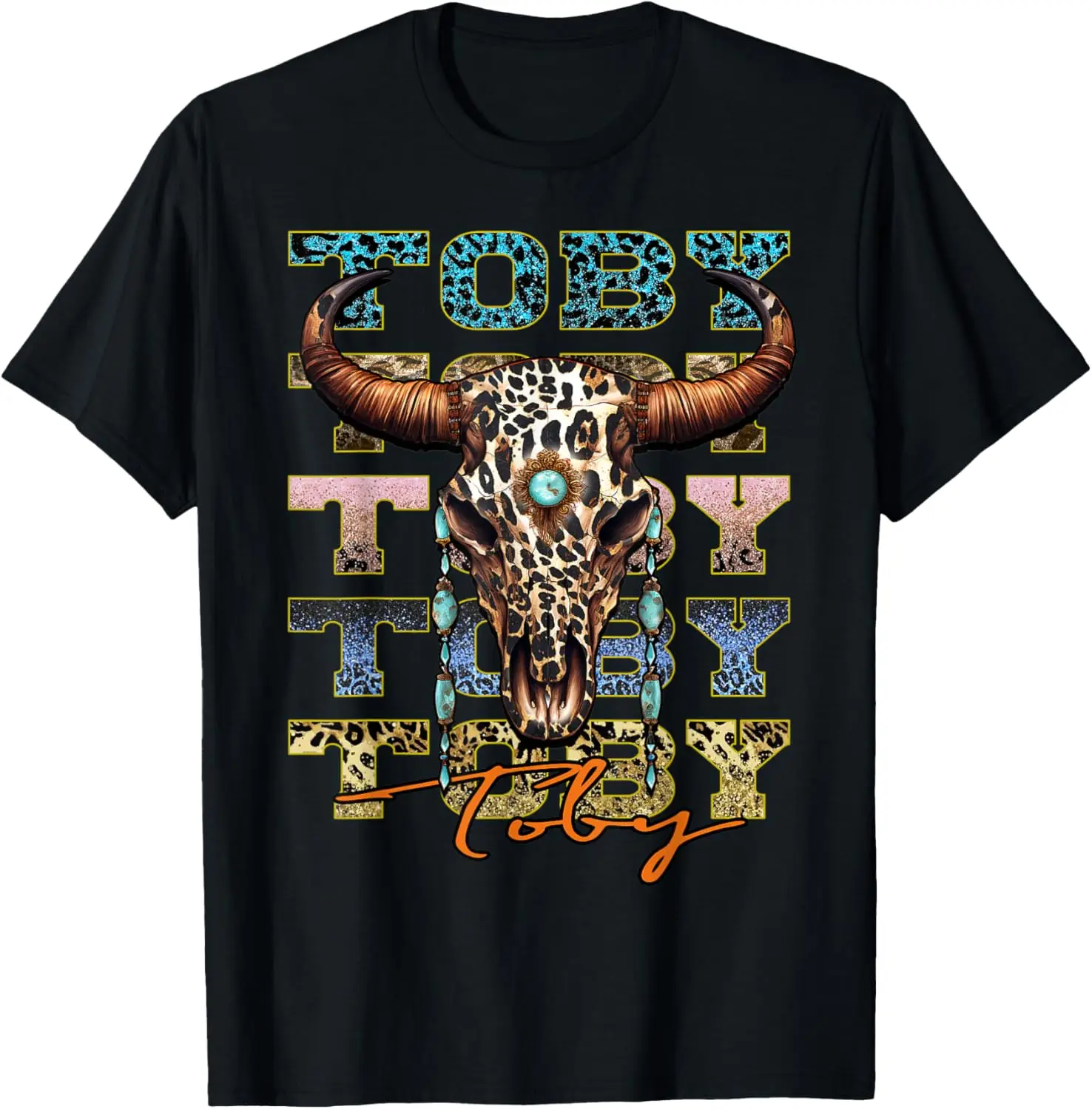 

Винтажная футболка Toby Cow and Leopard Classic Team Toby Family Pride, 100% хлопок