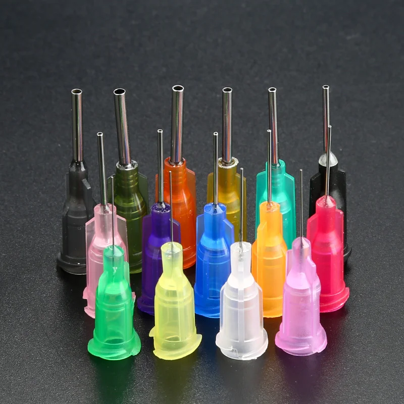 Steel Dispenser Needles 14G-34G 100pcs/Set Needles Liquid Dispenser Glue Dispensing For Welding Tool Controllers Accessorie