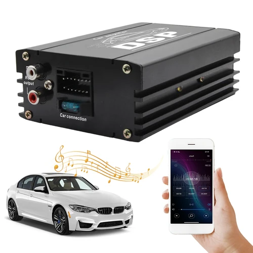 Amplificador DSP de 4x50W, procesador de Audio para coche para Radio Android, altavoz estéreo HIFI, Subwoofer Digital, amplificador de potencia para coche DSP de 4 entradas y 6 salidas