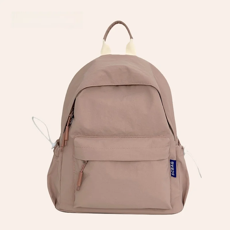 Pure Color ex Piccolo Bapa per la scuola e i viaggi Borsa a doppia spalla con kets Materiale in nylon leggero e impermeabile