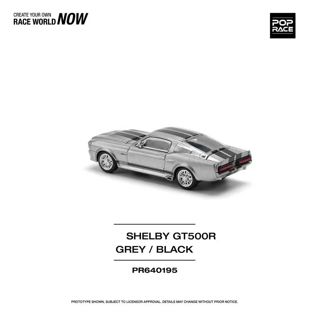 PreSale POP Race Shelby Mustang GT500R 1967 Openable Hood 1:64 Diecast Diorama Car Model Toy