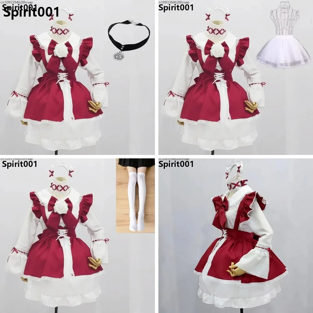 

Anime Lolita Medieval Dress Red Vintage European Clothing Carnival Party Cosplay Costume