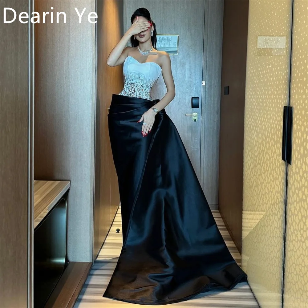 

Evening Dress Dearin Strapless Column Floor Length Skirts Sleeveless Bespoke Occasion Dresses Prom Formal Gown Saudi Arabia