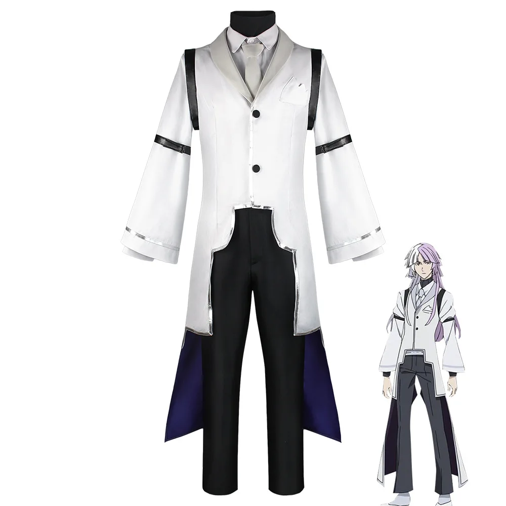 

Anime Bungo Stray Dogs Sigma Cosplay Costume Outfit Uniform Top Pant Full Set Halloween Carnival Suit