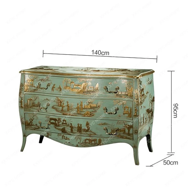 

painted retro style entrance cabinet living room decorative tea cabinet